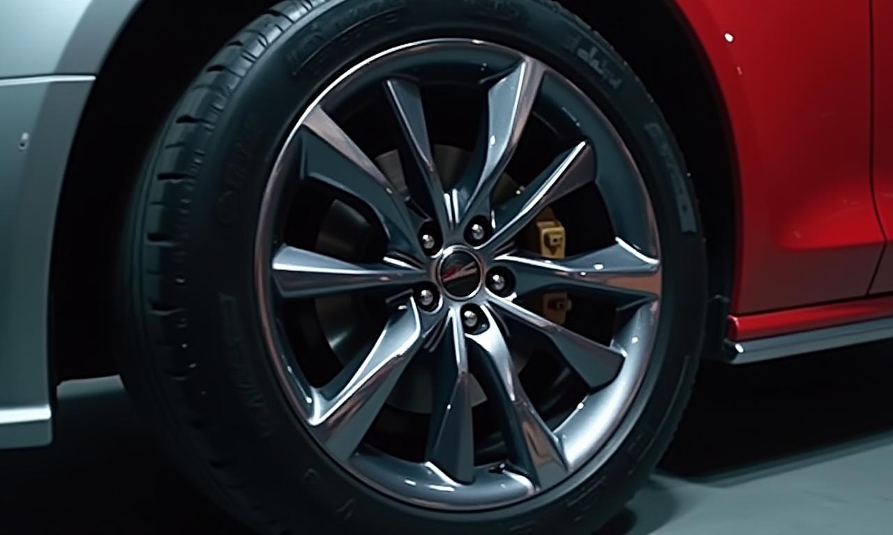 Confronto prima e dopo della pulizia di un cerchione in lega