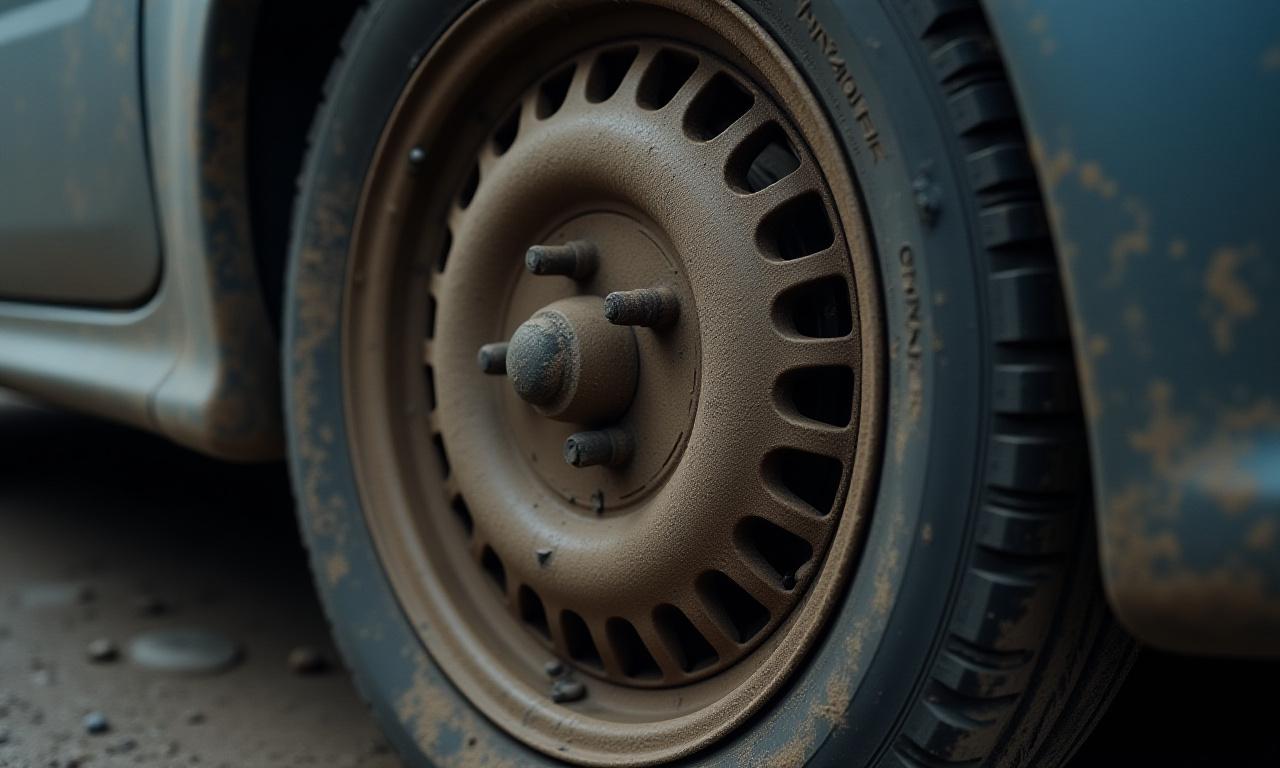 Confronto prima e dopo della pulizia di un cerchione in lega